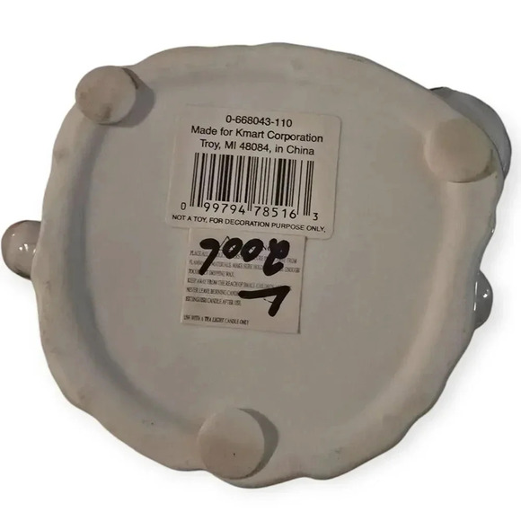 Hand Painted Clayworks Winter Snowman Tea Pot Tea Light House Decor 2006 - Picture 5 of 5